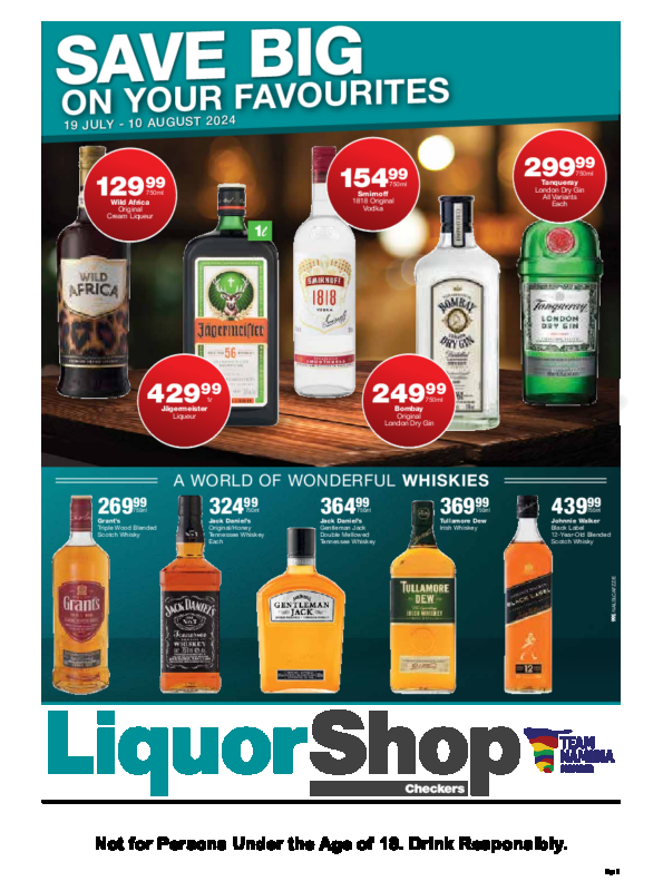 Checkers Liquor - Month End Specials (July)